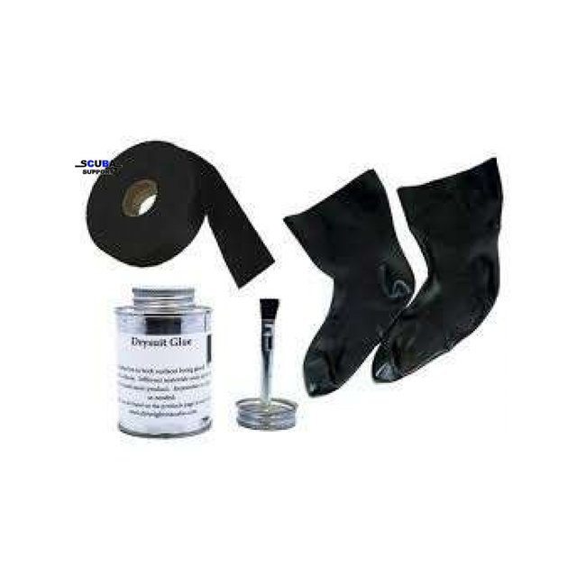 Scuba Support Drysuit repair - Mounting Soks