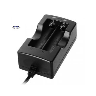 Scuba Support Lader voor 2x 18650 Li-ion batterij