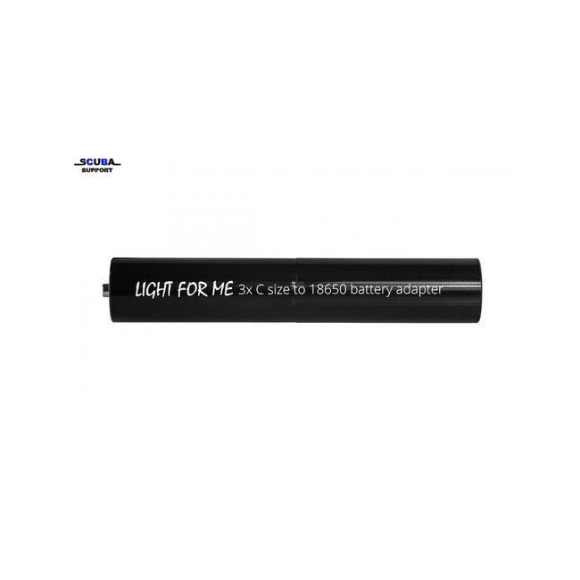 Light For Me C-size to 18650 battery adapter