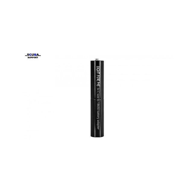 Light For Me C-size to 18650 battery adapter