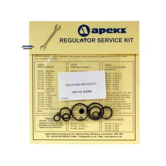 Apeks service kit 2e trap Scuba Support