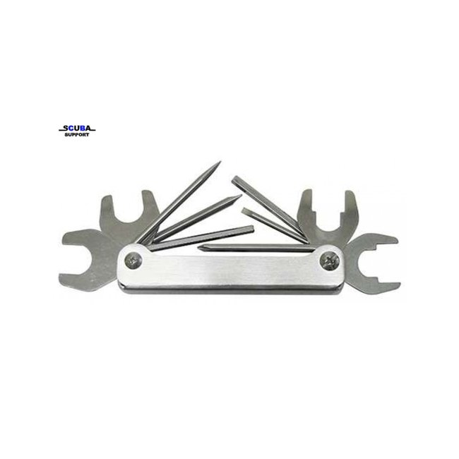 Scuba Support 12-in-1 Scuba Tool Master Stainless Steel Dive Tool