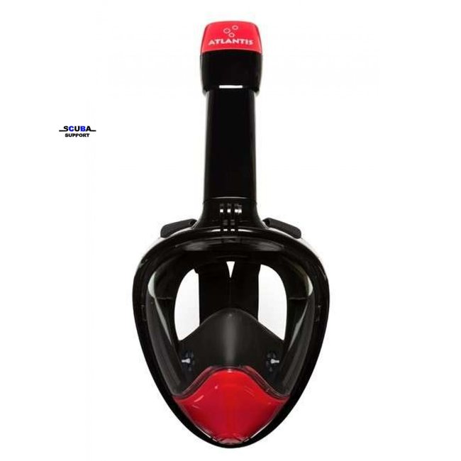Atlantis 2.0 Full Face Snorkelmasker Black/Red