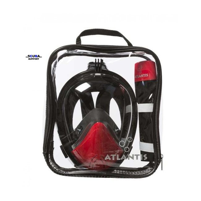 Atlantis Atlantis 2.0 Full Face Snorkelmask Black/Red