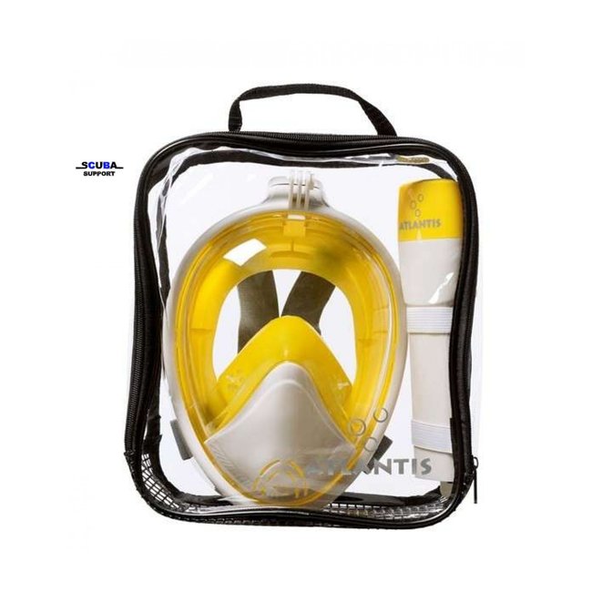 Atlantis 2.0 Full Face Snorkelmasker White/Yellow