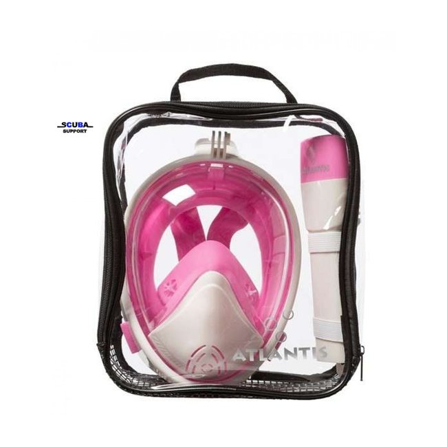 Atlantis Atlantis 2.0 Full Face Snorkelmask White/Pink