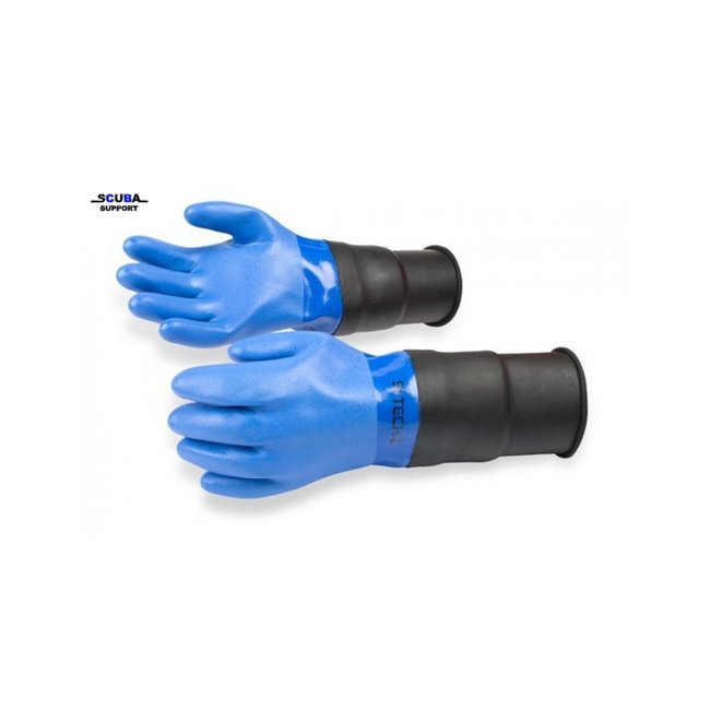 SI TECH Droogpak handschoenen Blauwe PVC Verlengde manchet
