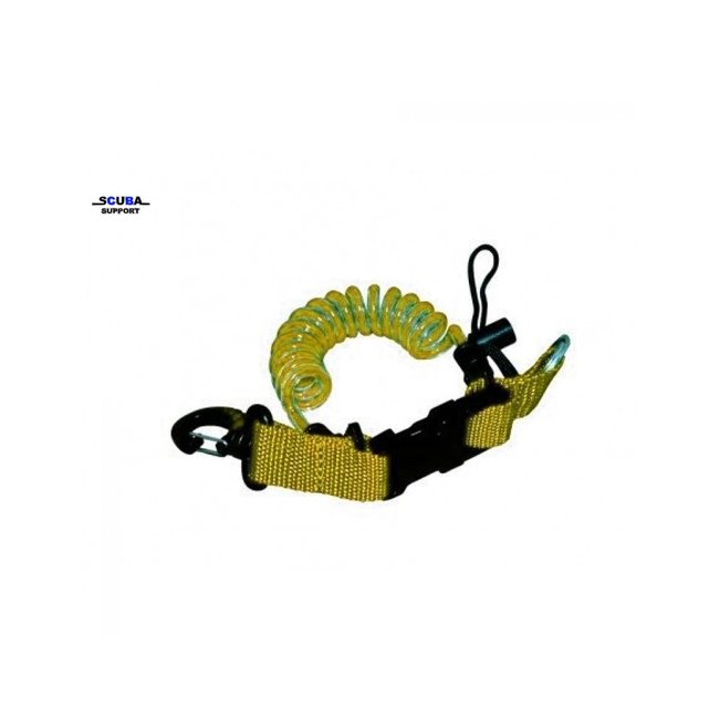 Spiraalkoord met clip en ring