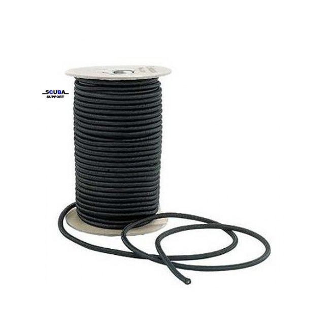 Scuba Support Bungee Elastic 4 mm black 100m spool