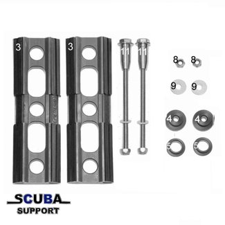 Metalsub Twinningplates / Threaded Ends / Nuts (set 1)