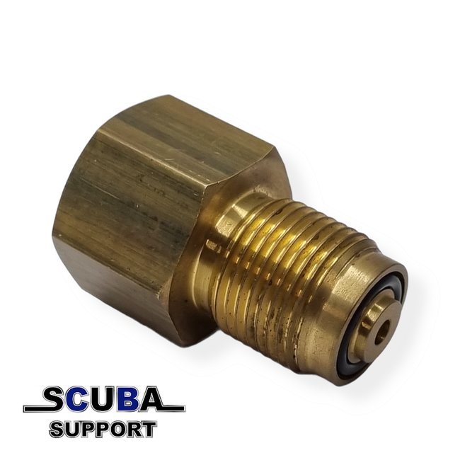 Scuba Support Oxygen Din converter Female bullnose and  Male DIN300