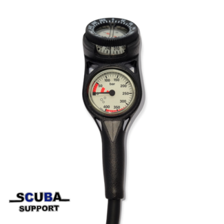 Scuba Support Console Combo3 Manometer 400 bar + Kompas + Diepte meter 70M