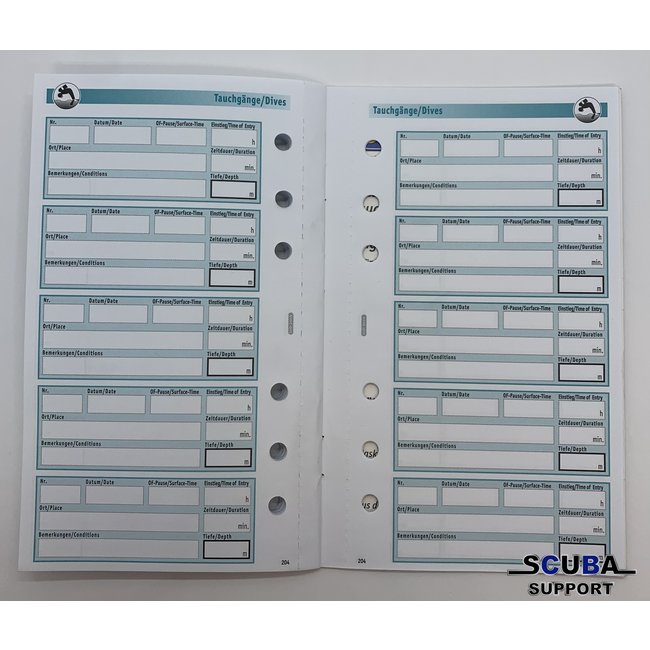 Sub-book logboek comfort