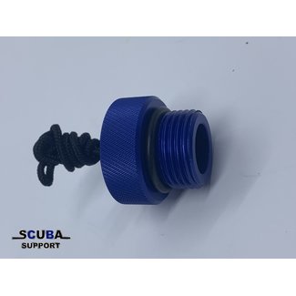 ESM Aluminum DIN cap for in tank valve Blue