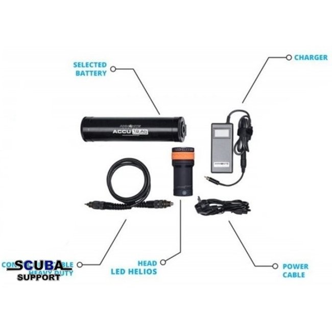 Ammonite System LED Solaris NG set/Accu 9Ah/HD cable/charger