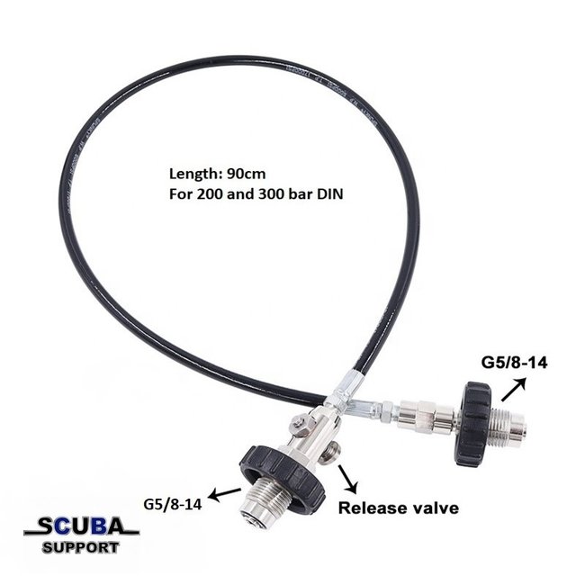 Fill Whip / Decanting hose DINDIN Scuba Support