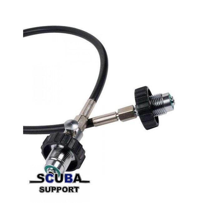 Scuba Support Overvulslang DIN-DIN met ontluchtingsknop