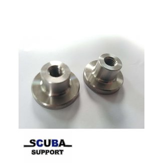 Scuba Support RVS moeren voor dubbelset (hoog)