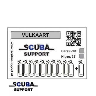 Scuba Support Filling card for compressed air