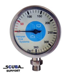 Halcyon Manometer, Master Submersible Pressure Gauge, 0-400 bar