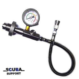 Scuba Support PCP vuladapter metaal (90cm slang)