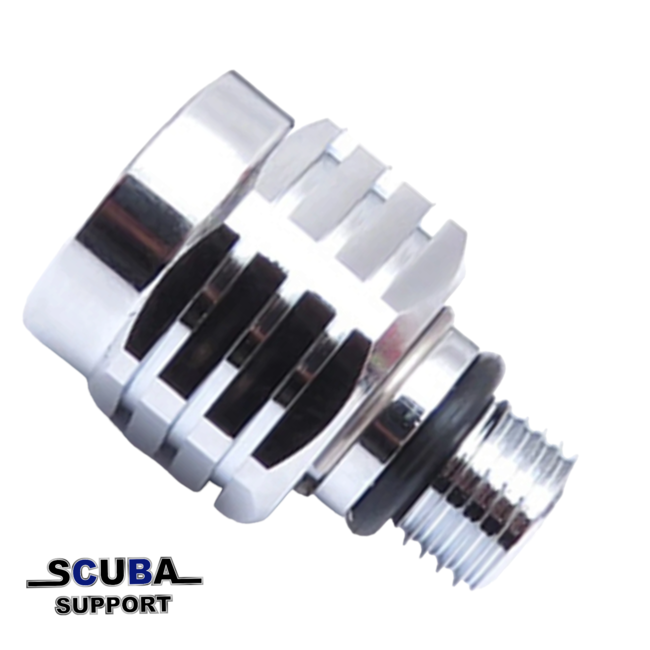 Scuba Support Adapter 3/8 Male to 9/16 Female, to connect your 2nd stage direct to a first stage