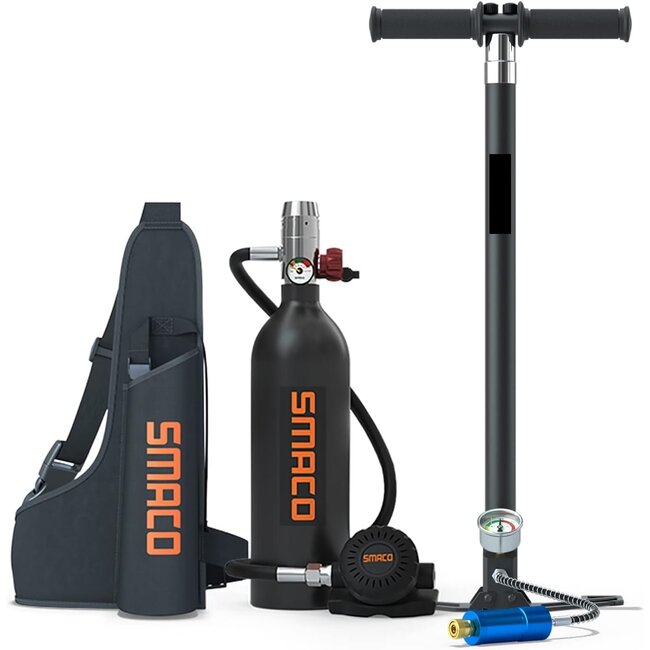 Scuba Support Hoge Druk Pomp - Handpomp Voor Mini Duikfles of PCP - 4500PSI - 300 Bar