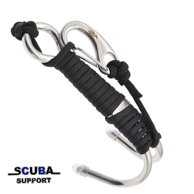 Dive Elements Paracord Touw - 3mm - 15 meter - Zwart - Vismagneet Touw - 125kg trekkracht