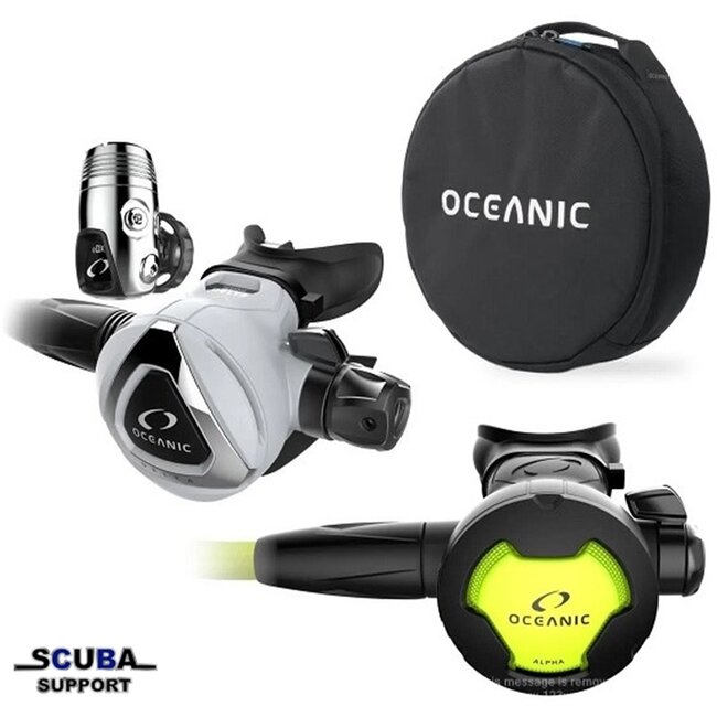 Oceanic Delta 5 + Edx - Din - White + Alpha 10 Octo + Reg. Bag Automatenset