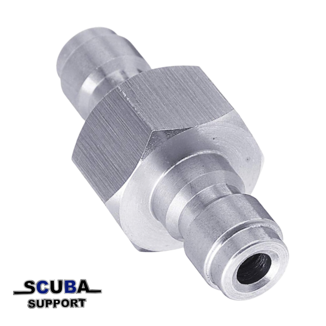 Scuba Support PCP Foster male to male adapter Stainless