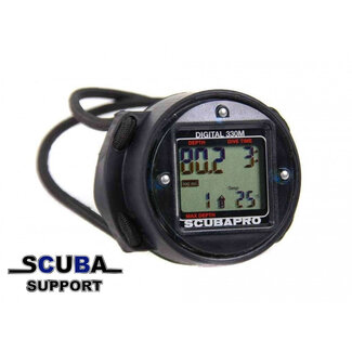 Scubapro Digital 330 Bottom Timer met bungee mount