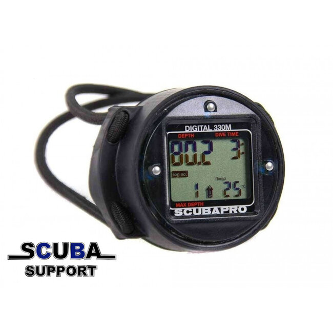 Scubapro Digital 330 Bottom Timer met bungee mount