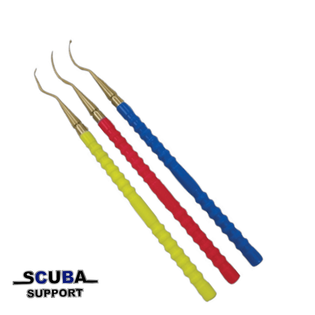 Scuba Support O-ring hook set of 3 Brass