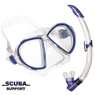 Aqua Lung Mask and Snorkel Set Combo Coral LX Blue