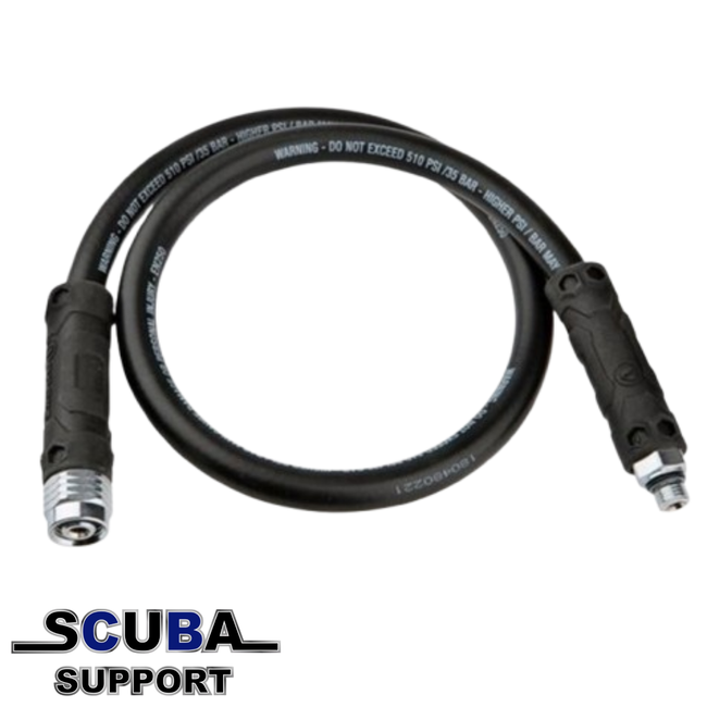 Apeks Rubber 75cm Middendrukslang