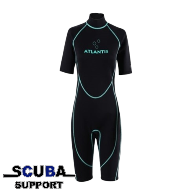 Atlantis 2mm Adventure Shorty Black/Turquoise Women