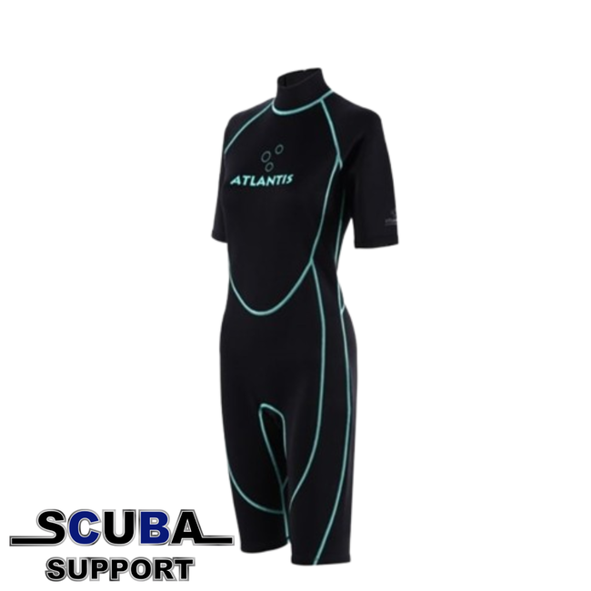 Atlantis 2mm Adventure Shorty Black/Turquoise Women