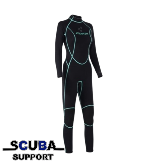 Atlantis 3/2mm Adventure Full Black/Turquoise Women