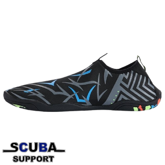 Atlantis Happy Feet Black/Blue Water shoe