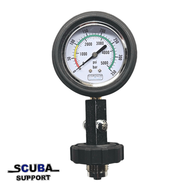 Hydrogom Flesdrukmanometer 0-350 bar precisie