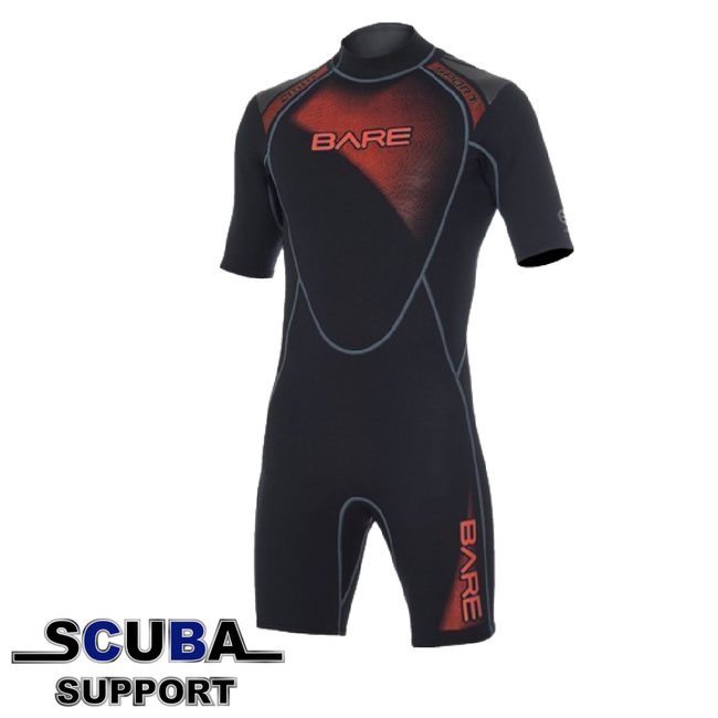 Bare 2mm Sport Shorty Red Men