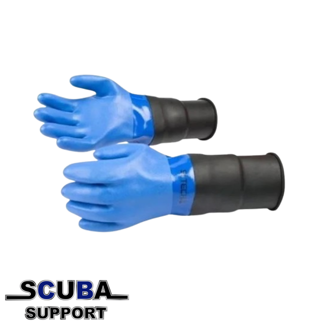 SI TECH Blue PVC Glove - Extended cuff