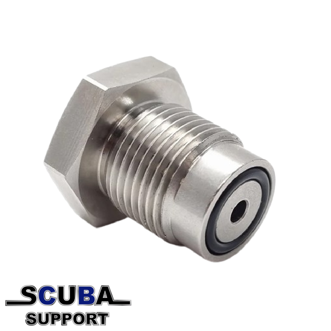 Scuba Support Gas saver - met onluchtings-schroef RVS
