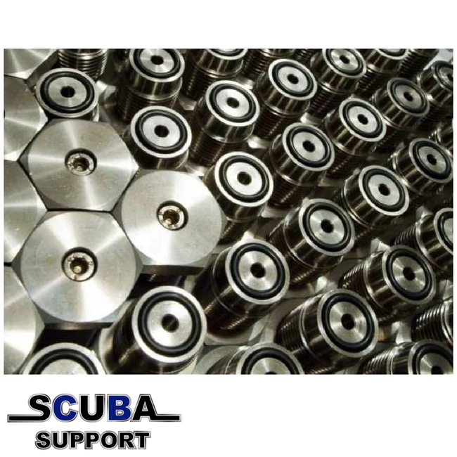Scuba Support Gas saver - met onluchtings-schroef RVS