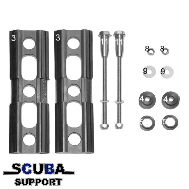 Metalsub Twinningplates / Threaded Ends / Nuts (set 1)