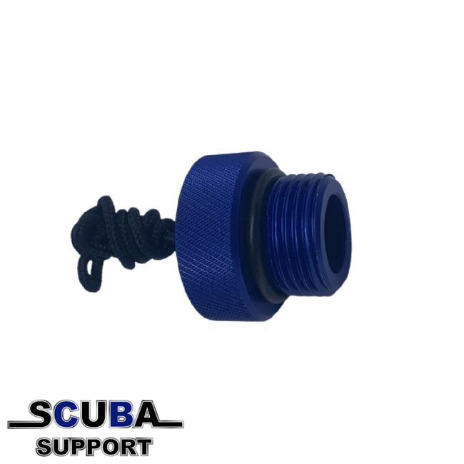 ESM Aluminum DIN cap for in tank valve Blue