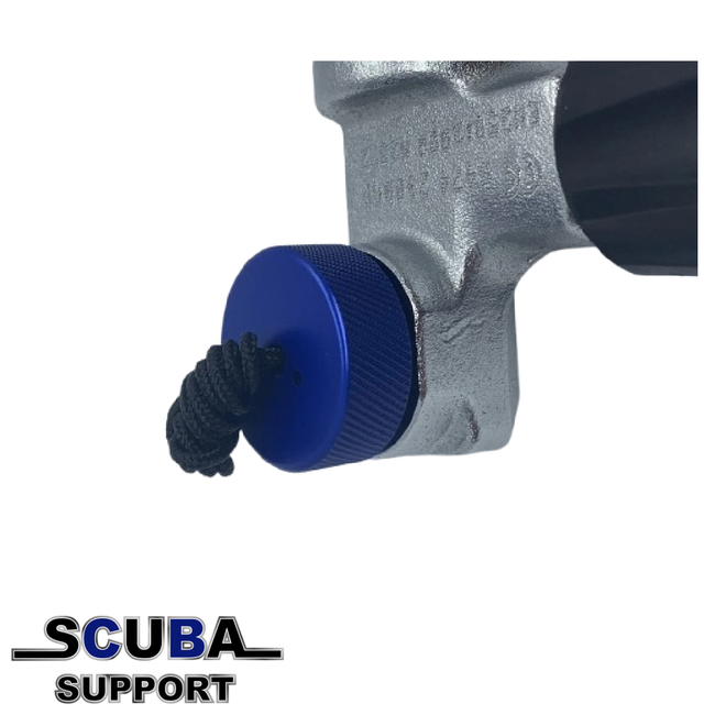 ESM Aluminum DIN cap for in tank valve Blue