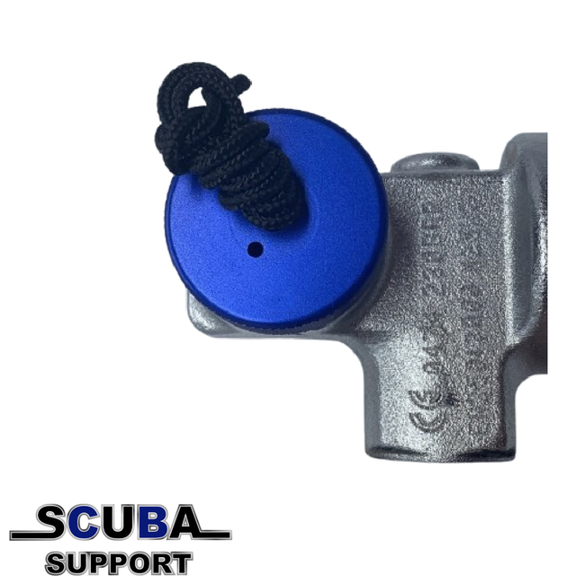 ESM Aluminum DIN cap for in tank valve Blue