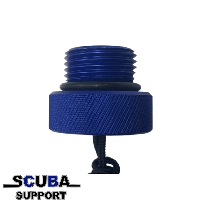 ESM Aluminum DIN cap for in tank valve Blue