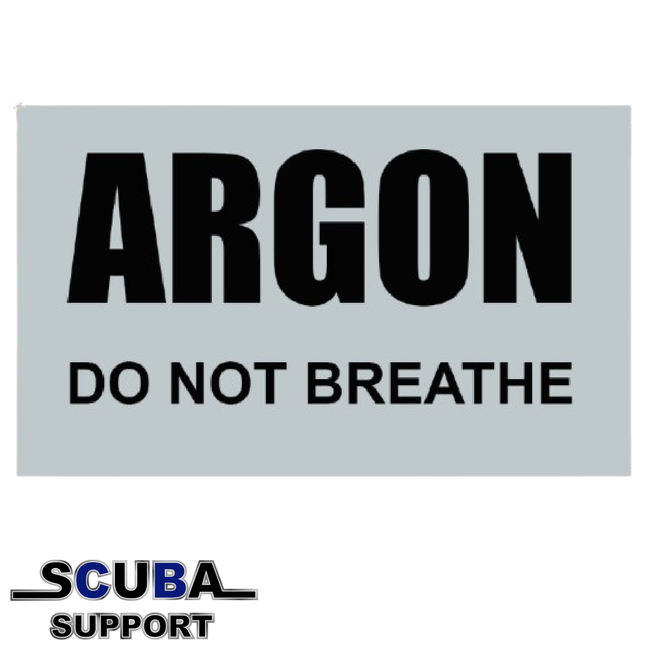 Halcyon ARGON: "DO NOT BREATHE" Warning Decal